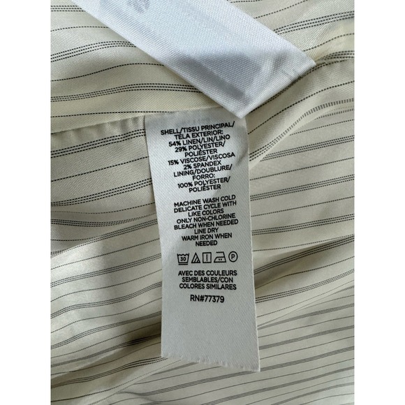 NWT Ann Taylor Double Breasted Beige Linen Blend Blazer Size 14 Corporate Career - Picture 11 of 11